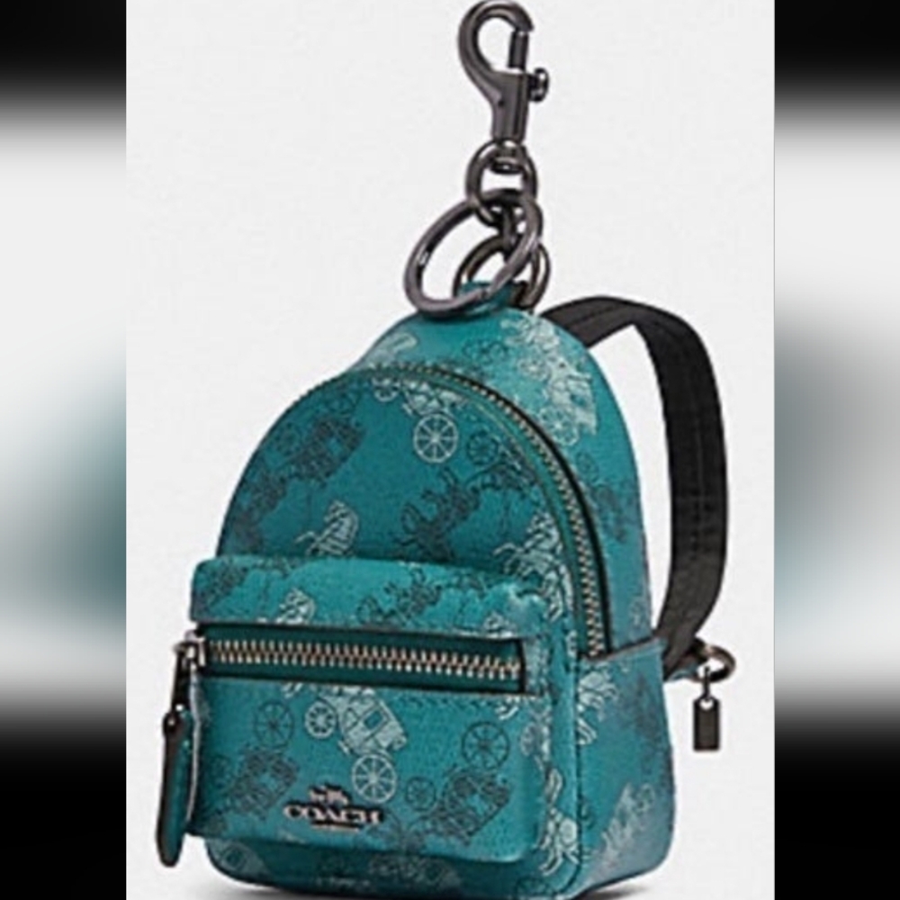 Coach keychain mini backpack
